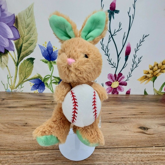 Hugfun Other - 10" Hugfun Plush Bunny Rabbit with Baseball Easter